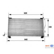 8FC 351 038-541 HELLA Конденсатор, кондиционер