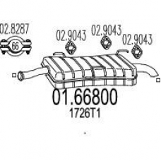01.66800 MTS Глушитель выхлопных газов конечный