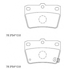 KD2637 ASIMCO Комплект тормозных колодок, дисковый тормоз