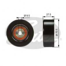 T38372 GATES Натяжной ролик, поликлиновой  ремень