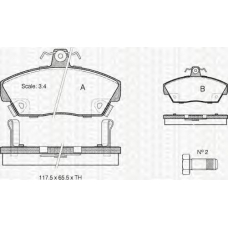 8110 17001 TRIDON Brake pads - front