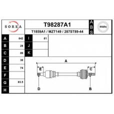 T98287A1 EAI Приводной вал