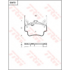 GDB7721 TRW Комплект тормозных колодок, дисковый тормоз