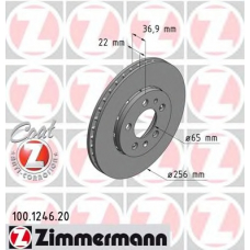 100.1246.20 ZIMMERMANN Тормозной диск