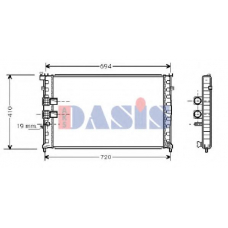 160520N AKS DASIS Радиатор, охлаждение двигателя