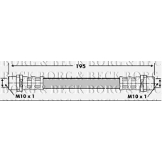 BBH6760 BORG & BECK Тормозной шланг