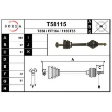 T58115 EAI Приводной вал