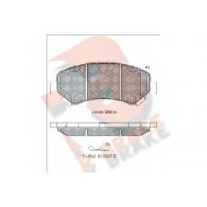 RB1834 R BRAKE Комплект тормозных колодок, дисковый тормоз