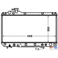 8MK 376 724-721 HELLA Радиатор, охлаждение двигателя