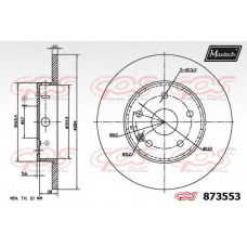 873553.0000 MAXTECH Тормозной диск