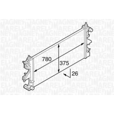 350213129400 MAGNETI MARELLI Радиатор, охлаждение двигателя