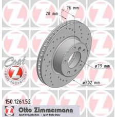 150.1261.52 ZIMMERMANN Тормозной диск