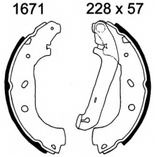01671 BSF Комплект тормозных колодок