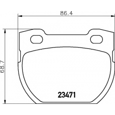 8DB 355 019-231 HELLA PAGID Комплект тормозных колодок, дисковый тормоз