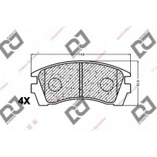 BP1488 DJ PARTS Комплект тормозных колодок, дисковый тормоз