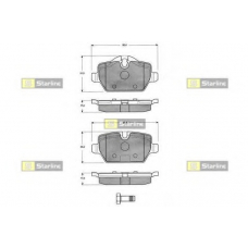 BD S835P STARLINE Комплект тормозных колодок, дисковый тормоз