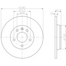 8DD 355 105-611 HELLA Тормозной диск