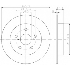 MDC2181 MINTEX Тормозной диск