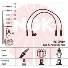 7080 NGK Комплект проводов зажигания