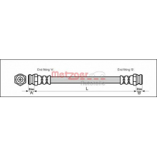 4114729 METZGER Тормозной шланг