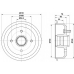 MBD008 MINTEX Тормозной барабан