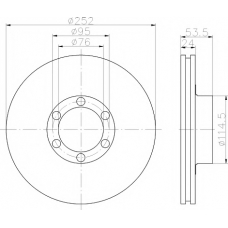 8DD 355 100-331 HELLA PAGID Тормозной диск