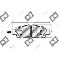 BP1274 DJ PARTS Комплект тормозных колодок, дисковый тормоз