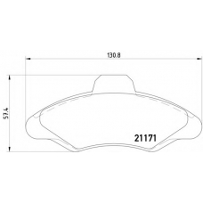 MDB1493 DON Комплект тормозных колодок, дисковый тормоз
