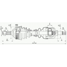 DRS6280.00 OPEN PARTS Приводной вал