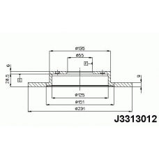 J3313012 NIPPARTS Тормозной диск