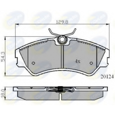 CBP01073 COMLINE Комплект тормозных колодок, дисковый тормоз