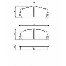 0 986 466 471 BOSCH Комплект тормозных колодок, дисковый тормоз