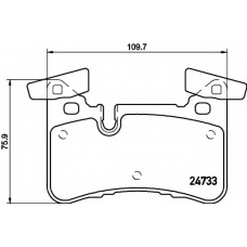 8DB 355 015-721 HELLA Комплект тормозных колодок, дисковый тормоз