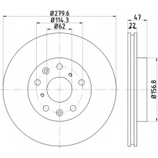 8DD 355 113-631 HELLA Тормозной диск