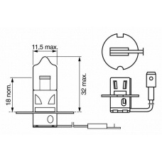 1 987 302 036 BOSCH Лампа накаливания, противотуманная фара