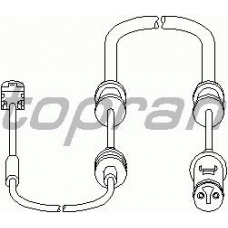 207 454 TOPRAN Датчик, износ тормозных колодок