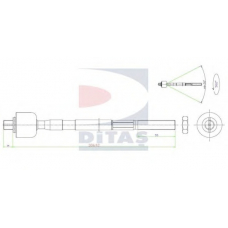 A2-5639 DITAS Осевой шарнир, рулевая тяга