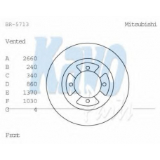 BR-5713 KAVO PARTS Тормозной диск
