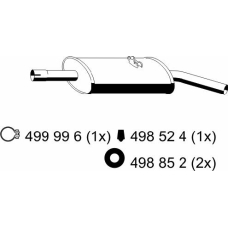 113120 ERNST Глушитель выхлопных газов конечный