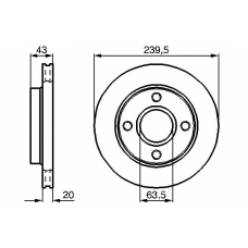 0 986 478 502 BOSCH Тормозной диск