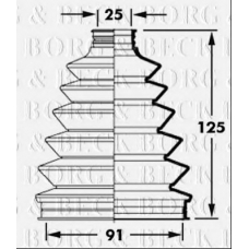 BCB2377 BORG & BECK Пыльник, приводной вал