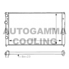 100948 AUTOGAMMA Радиатор, охлаждение двигателя