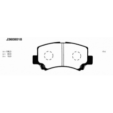 J3608018 NIPPARTS Комплект тормозных колодок, дисковый тормоз