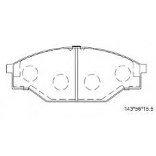 KD2688 ASIMCO Комплект тормозных колодок, дисковый тормоз