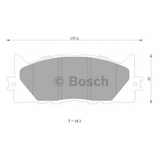 0 986 AB1 176 BOSCH Комплект тормозных колодок, дисковый тормоз