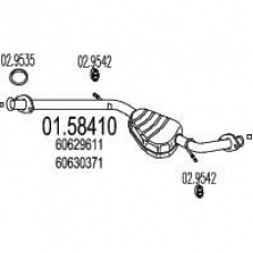 01.58410 MTS Средний глушитель выхлопных газов