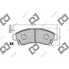 BP1238 DJ PARTS Комплект тормозных колодок, дисковый тормоз