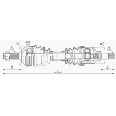 DRS6222.00 OPEN PARTS Приводной вал