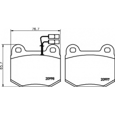 8DB 355 017-581 HELLA Комплект тормозных колодок, дисковый тормоз