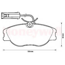 571905B BENDIX Комплект тормозных колодок, дисковый тормоз